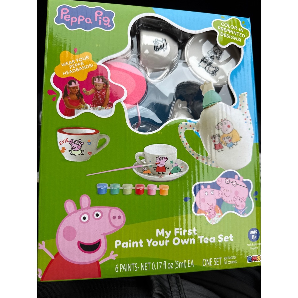 Peppa Pig My First Paint Your Own Tea Set Kids DIY Ceramic Craft Kit‎ 9197661